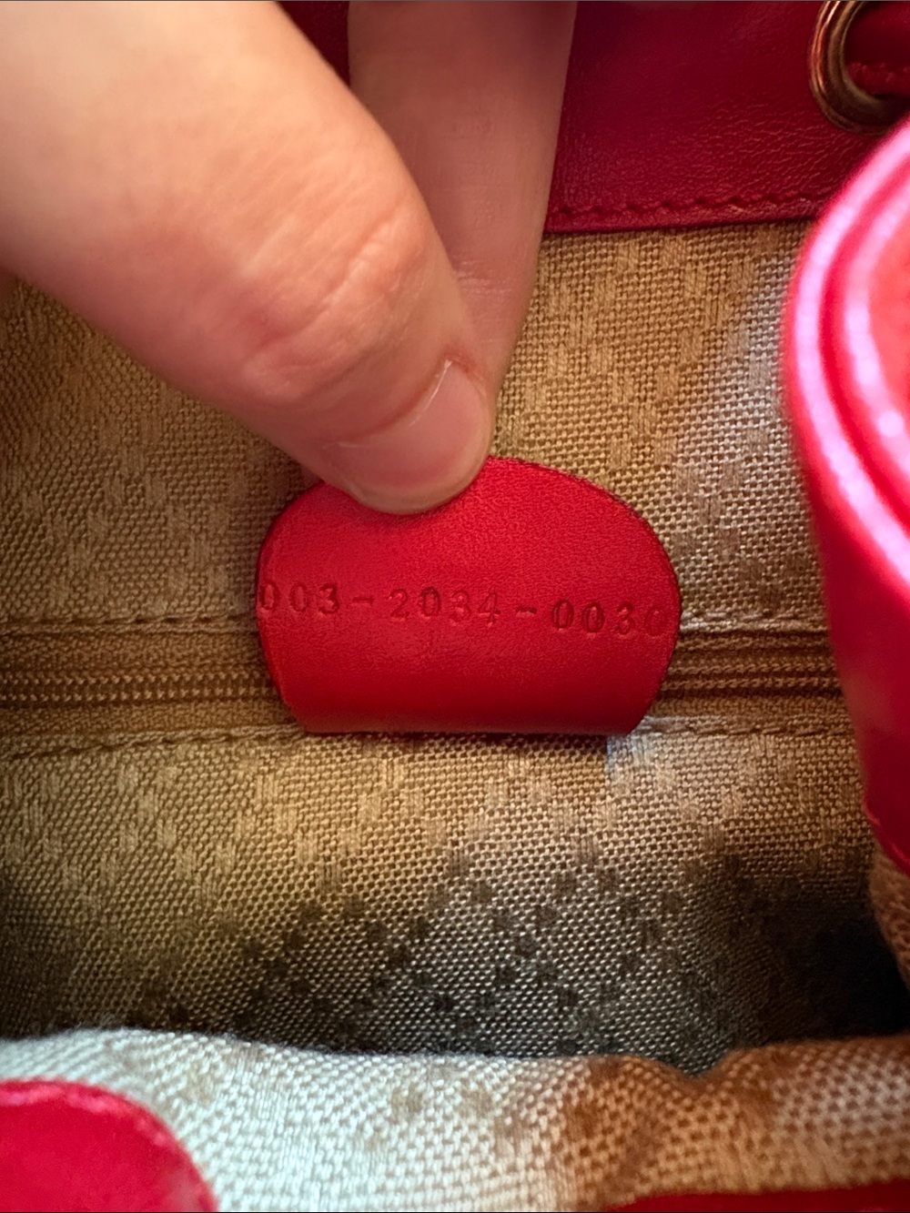Vintage Tom Ford Era Gucci Red Mini Bamboo Backpack - Picture 11 of 16